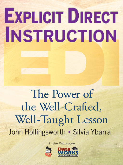 Title details for Explicit Direct Instruction (EDI) by John R. Hollingsworth - Available